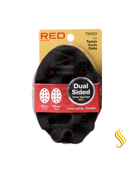 Red Kiss Twist Sponge Mini Double Side Esponja Para El Cabello